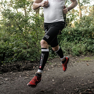 Compressport 瑞士R2V2男女马拉松越野跑骑行游泳运动压缩小腿套（T3(小腿围38cm-42cm)1对、R2V2版黑色）