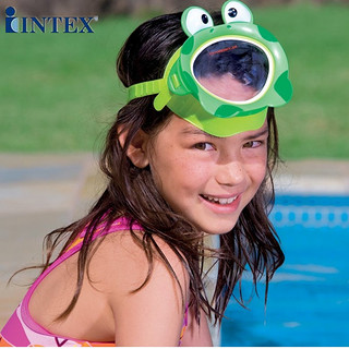 INTEX护目镜面具儿童游泳镜戏水面罩潜水眼镜高清防雾近视（儿童泳镜紫色款（适合2岁~18岁））