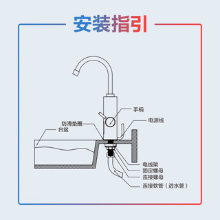 美的 Midea华凌电热水龙头家用即热式加热厨房快速过自来水电热水器HP3（不锈钢、白色、厨房卫生间通用款、下进水）