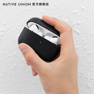 Native Union苹果无线蓝牙AirPodsPro耳机皮革牛皮全包保护套（黑色）