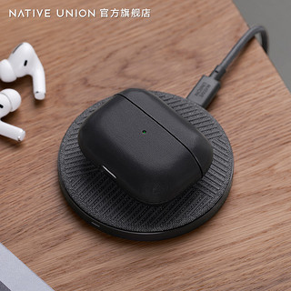 Native Union苹果无线蓝牙AirPodsPro耳机皮革牛皮全包保护套（黑色）