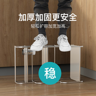 贝瑟斯厨房置物架台面不锈钢调味调料架刀筷砧板筷子笼收纳架子（3层加厚款筷子笼+砧板架）