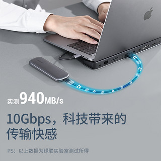 绿联Type-C扩展坞拓展USB口转接头HDMI网卡VGA雷电3桌面转换器适用于苹果MacBookPro华为Mate小米笔记本电脑（7合1MacBook如虎添翼、0.5m）