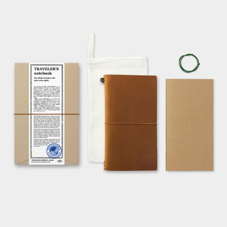 MIDORI 日本midori旅行者手账本Traveler's Notebook手帐笔记MD纸TN手账本内芯配件笔夹横线方格本时间管理旅游记录（护照款笔记本-蓝色）