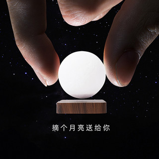 安黛尔磁悬浮月球灯星空创意生日礼物ins悬空小夜灯网红卧室台灯床头3D打印月亮灯中秋万圣节摆件（其他、星空套餐-许愿款A）