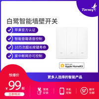 小燕科技Terncy白鹭智能开关蓝牙/ZigBee双模HomeKit语音遥控开关（单火三路）