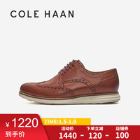 Cole Haan/歌涵 男士牛津鞋 英伦风雕花德比鞋商务皮鞋 C26471（44、棕色-C26471）