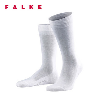FALKE德国进口Family SO休闲通勤亲肤透气贴合男士精梳棉袜14645（39-42、2000白色）