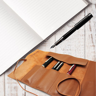 施德楼牛皮笔袋900 LC-BK/CA商务笔袋 绘画笔袋商务牛皮笔袋（棕色）