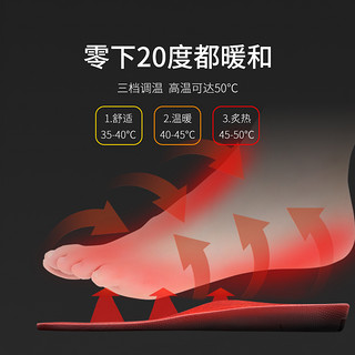 芯迈智能充电发热鞋垫冬季防寒保暖加绒棉鞋垫软底电热暖脚可行走（其它尺码、37-38（蓝牙版））