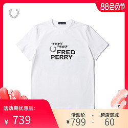 FRED PERRY 佛莱德·派瑞 男士T恤2021早秋新款休闲圆领短袖麦穗印花体恤衫M2667