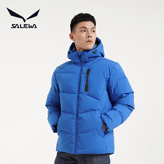 SALEWA 沙乐华 户外羽绒服男保暖加厚连帽防风冬季徒步登山外套SWADI91046 幕深蓝 3XL