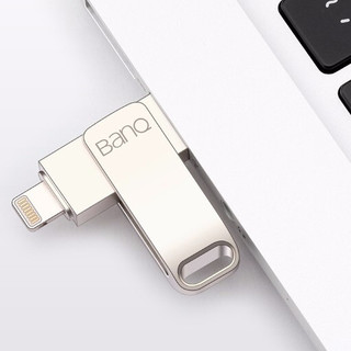 BanQ A6S USB 3.0 U盘 珍珠银 64GB Type-C/苹果lightning双口
