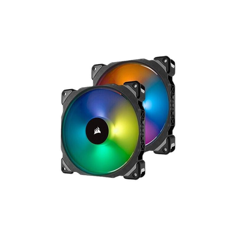 美商海盗船 ML140 RGB 140mm 机箱散热风扇 二只装 控制器