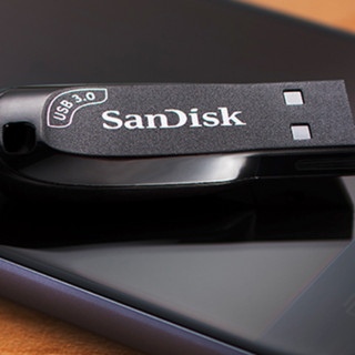 SanDisk 闪迪 SDCZ410 USB 3.0 U盘 黑色 128GB USB+挂绳+Type-C转接头