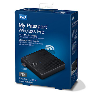 Western Digital 西部数据 My Passport Wireless Pro系列 2.5英寸USB移动硬盘 4TB USB3.0