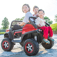 奔驰大g儿童电动车四轮遥控汽车小孩宝宝玩具车可坐大人超大双人(顶配-四驱+四轮避震系统+高端喷漆+12V14A+烤漆酒红)