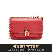 FURLA/芙拉多色羊皮革简约纯色女士斜挎包单肩包（灰蓝色）