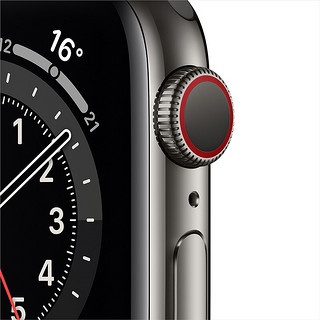 Apple 苹果 Watch Series 6 智能手表 40mm GPS+蜂窝款版 石墨色不锈钢表壳 黑色运动型表带（GPS、心率、血氧)