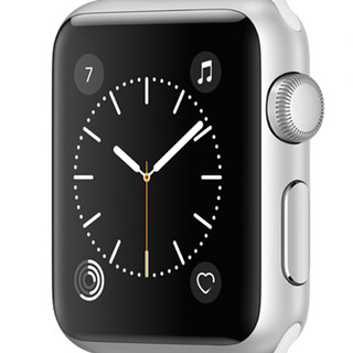 Apple 苹果 Watch Sport Series 1 智能手表 38mm 银色铝金属表壳 白色运动型表带