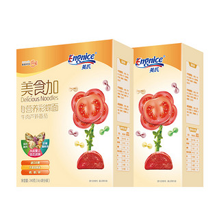 Enoulite 英氏 美食加系列 彩蝶面 牛肉芦笋番茄味  240g