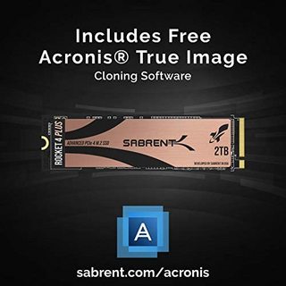 SABRENT 2TB Rocket 4 Plus NVMe 4.0 Gen4 PCIe M.2 内置固态硬盘，优质的性能 R/W 7100/6600MB/s (SB-RKT4P-2TB)