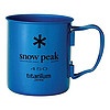 snow peak 日本顶级户外品牌，Snow Peak 雪峰 MG-043 可堆叠钛金属单层马克杯450mL