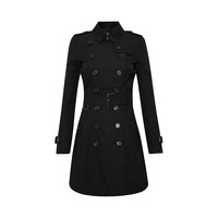 BURBERRY 博柏利 女士中长款风衣 40133111 黑色 8