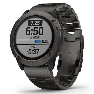 GARMIN 佳明 Fenix 6X Pro 户外智能手表 010-02157-5B 黑色 钛合金太阳能版