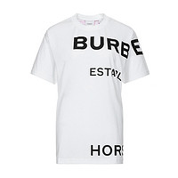 BURBERRY 博柏利 Horseferry系列 女士圆领短袖T恤 80171031 白色 S