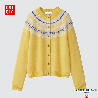 优衣库 女装 提花开衫(长袖) 443011 UNIQLO