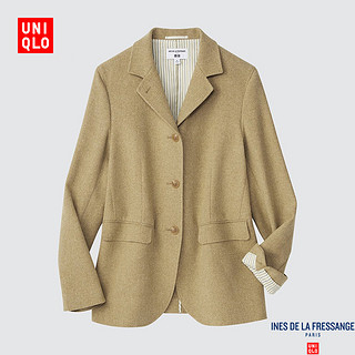 优衣库 女装 柔软羊毛混纺茄克 442909 UNIQLO