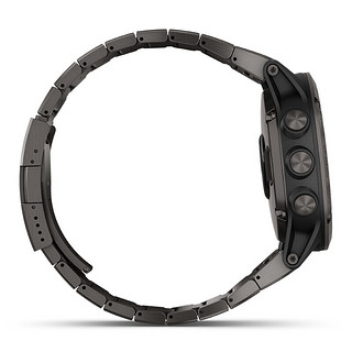 GARMIN 佳明 Fenix5x+ Plus 智能手表 51mm 黑色 黑色金属表带( GPS、心率）