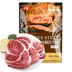 今锦上 生鲜牛肉 牛扒 780g(6片)