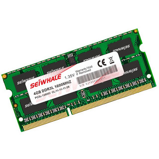 SEIWHALE 枭鲸 DDR3L 1600MHz 笔记本内存条 普条 绿色 4GB