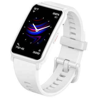 HONOR 荣耀 ES 智能手表 42mm 白色金属表壳 冰岛白硅胶表带（血氧、NFC、心率）