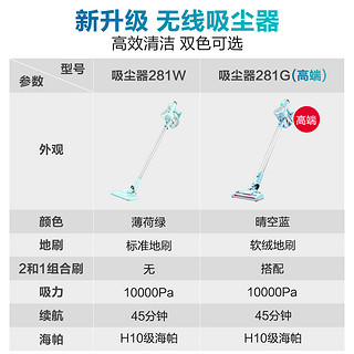 海尔无线吸尘器家用小型手持式大吸力居家除螨G281