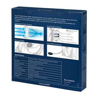 ARCTIC P14 PWM 黑色版 140mm 机箱散热风扇 单个装