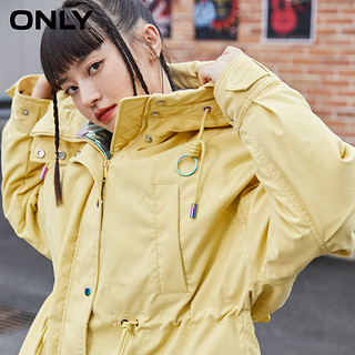 ONLY2020冬季新款潮流炫彩抽绳收腰工装风棉衣棉服女|120322002（160/80A/S、C08 木瓜棕PAMPAS）