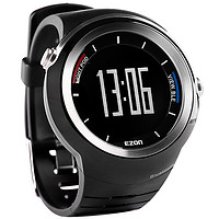 Ezon 宜准 S2A01 智能手表 48mm 黑色 橡胶黑色表带（计步器、来电提醒）