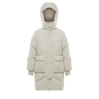 波司登羽绒服2020新款女中长款抽绳时尚保暖B00145972（180/100A、勋章黄3075）