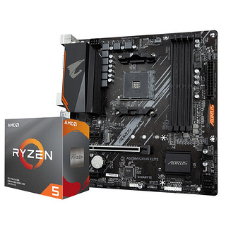 AMD R5 3500X搭技嘉A520M AORUS ELITE小雕CPU主板六核超频套餐（其他/other、无内存、AMD R5 3500X盒装+技嘉A520M AORUS ELITE 主板+技嘉GeForce®GTX 1050Ti OC 4G显卡）