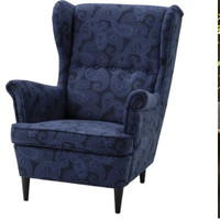 STRANDMON 斯佳蒙 靠背椅 魁思福斯 深蓝色/蓝色