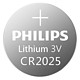 PHILIPS 飞利浦 CR2025 纽扣电池 3V 150mAh 5粒装