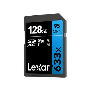 Lexar 雷克沙 128G SD存储卡 U3 V30 相机内存卡class10高速SD大卡800x 128G