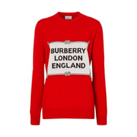 BURBERRY 博柏利 女士圆领针织衫 80252941 亮红色 XS