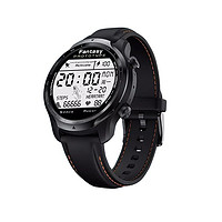 TicWatch Pro3 智能手表 48mm 黑色 黑色皮质表带 ( GPS、NFC支付）