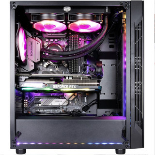 MSI 微星 MAG Vampiric 010 玩派 RGB ATX机箱 半侧透 含电源 500W 黑色