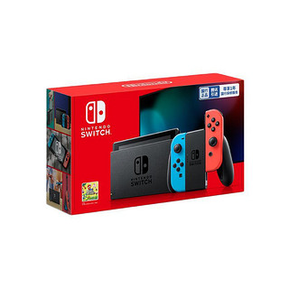 Nintendo 任天堂 Nintendo Switch 游戏机 红蓝色+马力欧卡丁车8 豪华版 游戏实体卡+128GB TF存储卡+方向盘