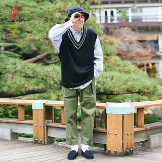 GRAMiCCi 小野人2021春季新款 山系潮流时尚休闲LOOSE男女装长裤（XL、米色）